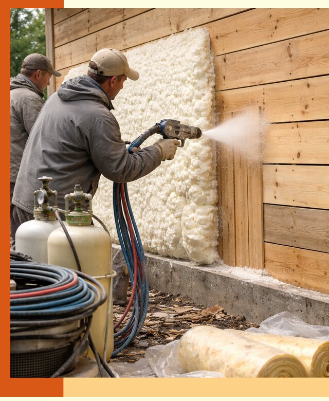 Утепление деревянного дома пенополиуретаном в Каменске-Уральском