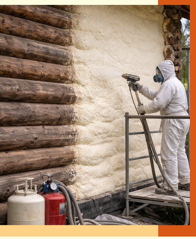 Утепление бревенчатого дома ППУ в Каменске-Уральском под ключ от 6649 руб. | ТепломастерКмн