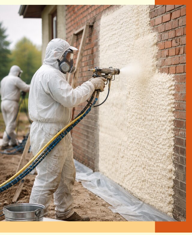 Утепление кирпичного дома ППУ в Каменске-Уральском под ключ от 6915 руб. | ТепломастерКмн