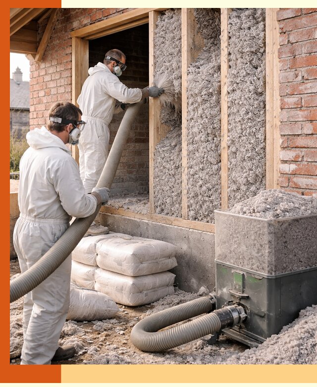 Утепление кирпичного дома эковатой в Каменске-Уральском