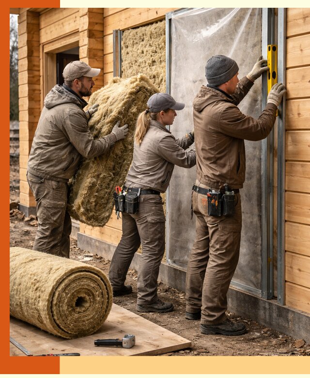 Утепление дома из двойного бруса в Каменске-Уральском качественно и надёжно