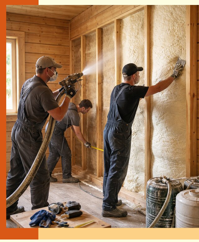 Утепление бани пенополиуретаном (ППУ) в Каменске-Уральском