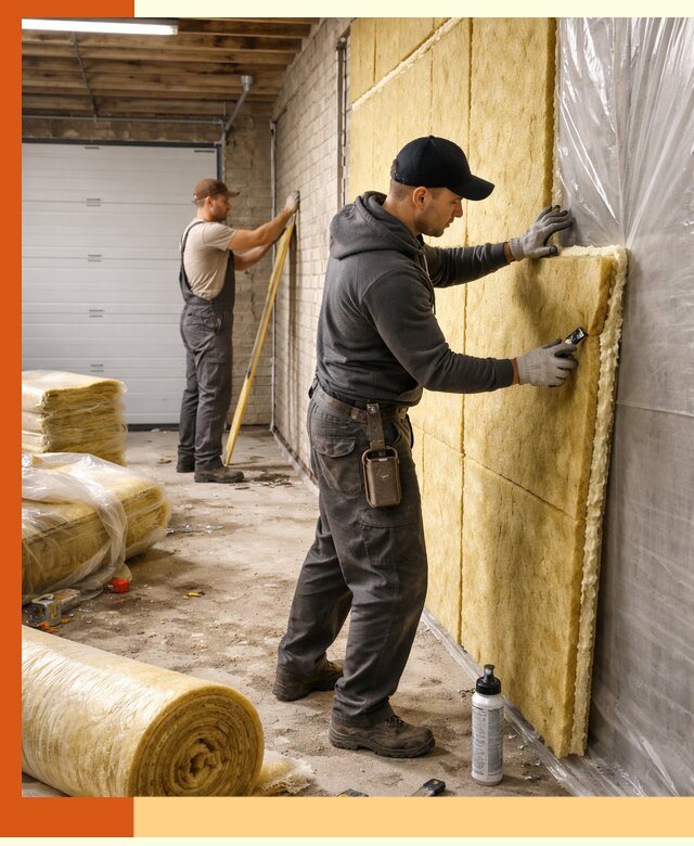 Утепление гаража под ключ в Каменске-Уральском — все виды теплоизоляции