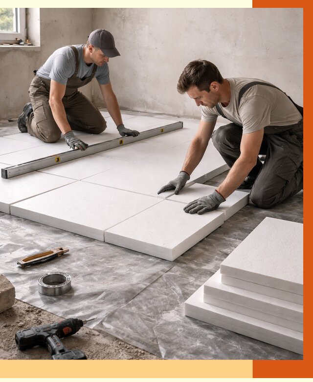 Утепление бетонного пола в Каменске-Уральском от 2660 руб/м2 — монтаж и цена | ТепломастерКмн