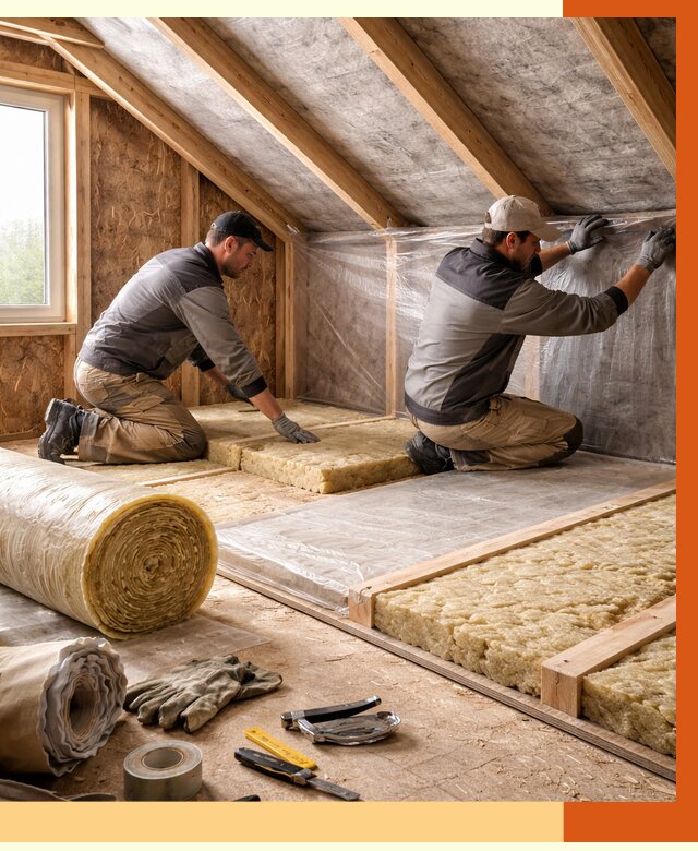 Утепление чердака в Каменске-Уральском от 7979 руб/м² — теплоизоляция и комплексное утепление под ключ | ТепломастерКмн