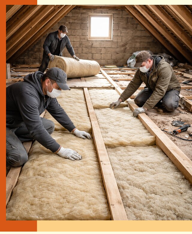 Утепление чердака в Каменске-Уральском — профессиональная теплоизоляция кровли