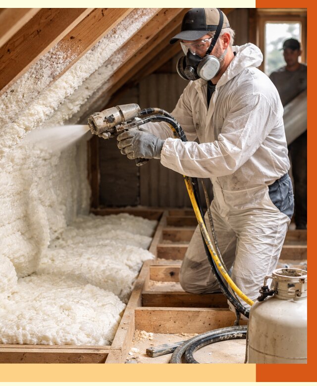 Утепление чердака ППУ в Каменске-Уральском от 9170 руб./м2 — услуга под ключ | ТепломастерКмн