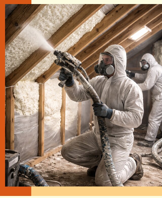 Утепление чердака пенополиуретаном (ППУ) в Каменске-Уральском