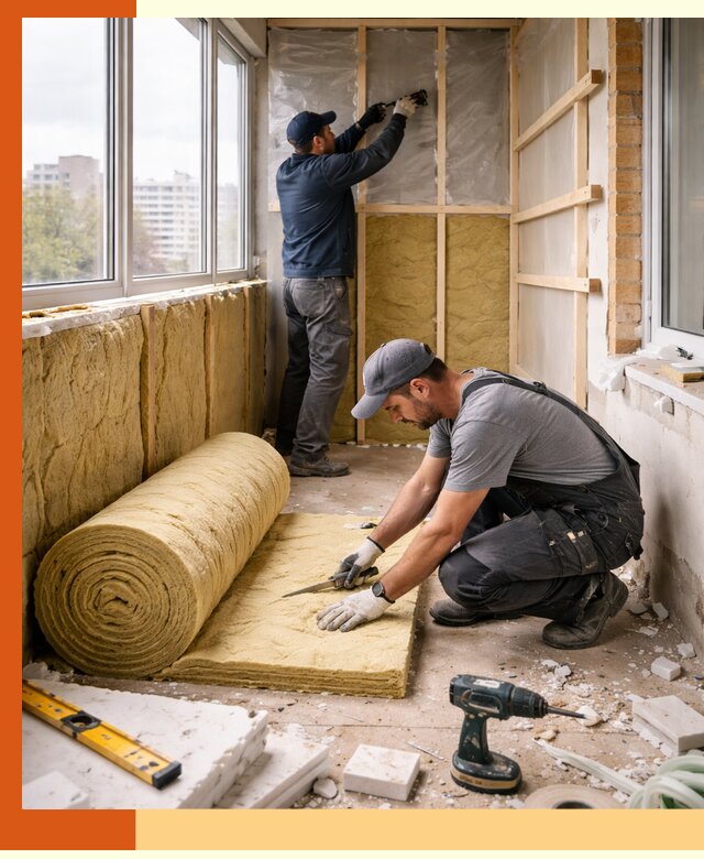 Утепление балкона под ключ в Каменске-Уральском качественно и быстро