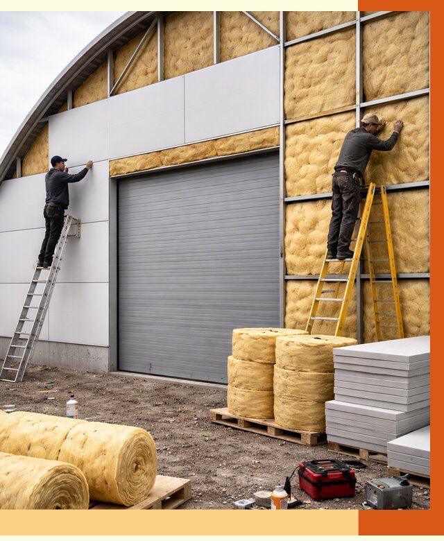 Утепление ангара пенополиуретаном в Каменске-Уральском от 7659 руб./м² — комплекс от ТепломастерКмн