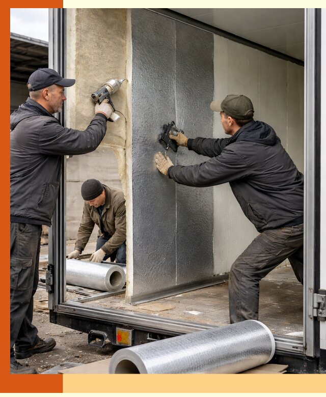 Утепление холодильного кузова в Каменске-Уральском — монтаж и теплоизоляция