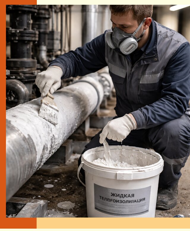 Утепление оборудования жидкой теплоизоляцией в Каменске-Уральском